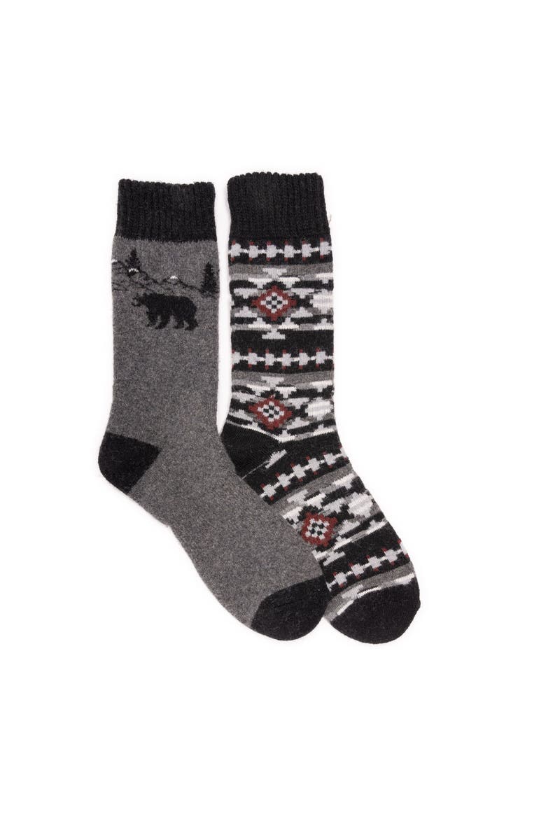 Wool Blend Socks 2 Pair Pack, Alternate, color, Navy/Medium Grey Heather