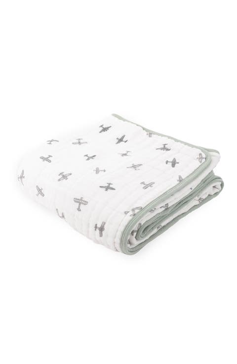 Organic Cotton Muslin Quilted Throw