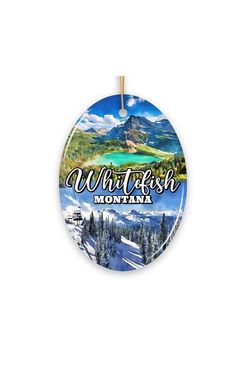 Whitefish Montana Alpine Adventure 1904 Oval Ornament