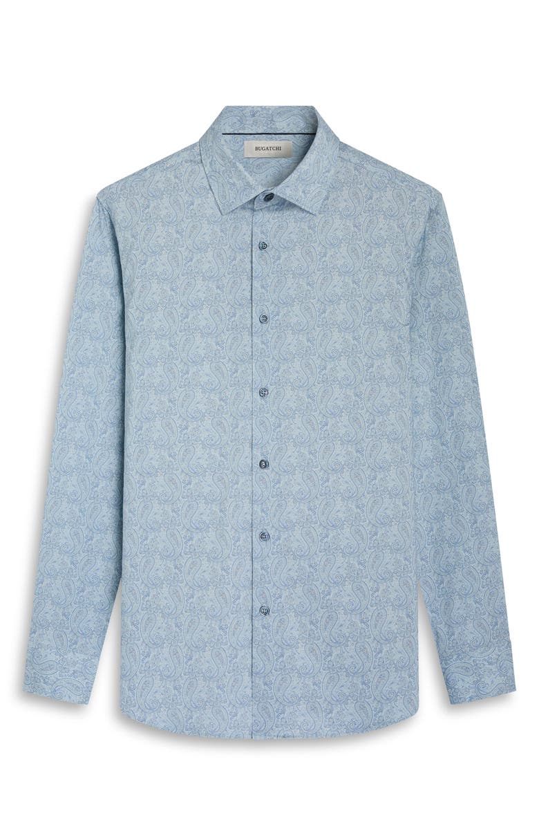 Bugatchi James OoohCotton<sup>®</sup> Paisley Button-Up Shirt, Alternate, color, Seafoam