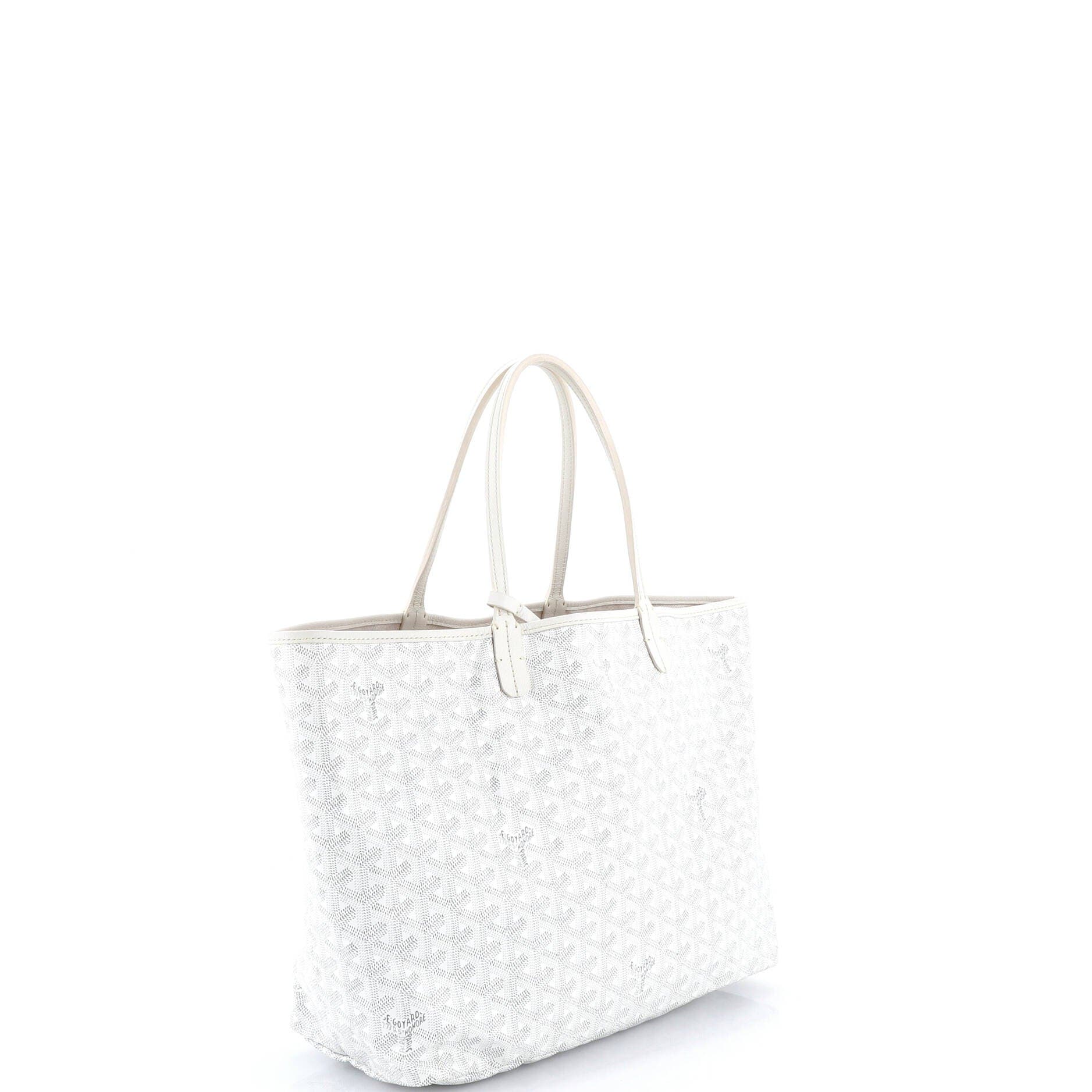 Pre-Owned Goyard Saint Louis Tote Coated Canvas PM, Alternate, color, White
