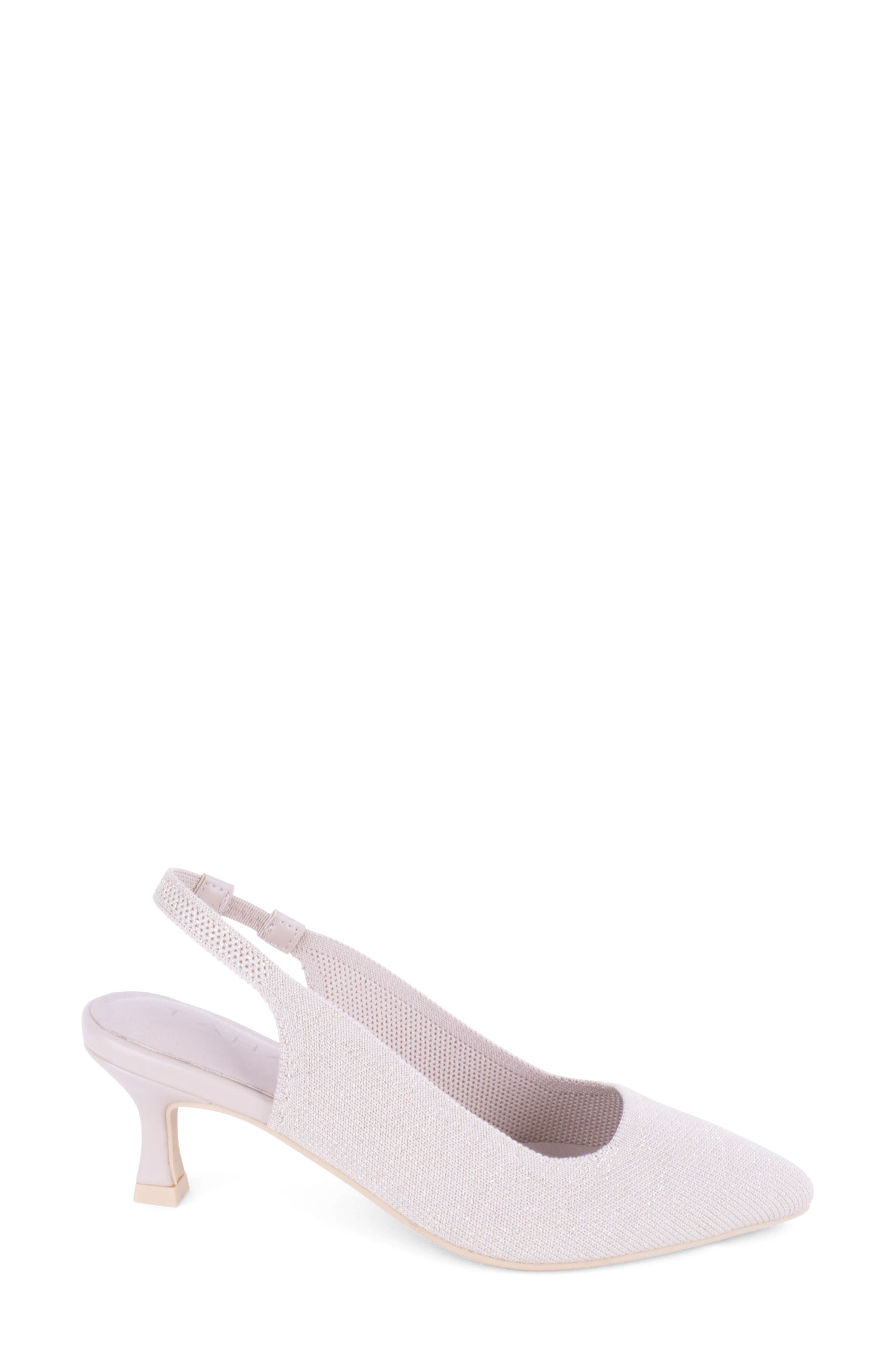 Zurich Slingback Pump, Alternate, color, BEIGE/ GOLD