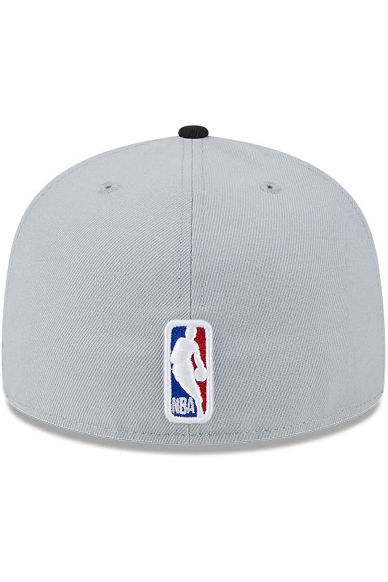 Men's New Era Gray/Black Utah Jazz Tip-Off Two-Tone 59FIFTY Fitted Hat, Alternate, color, Gray