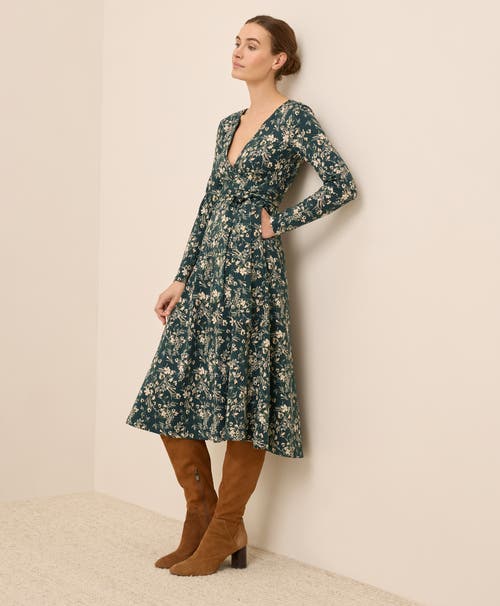 Pact Fit & Flare Wrap Dress In Multi