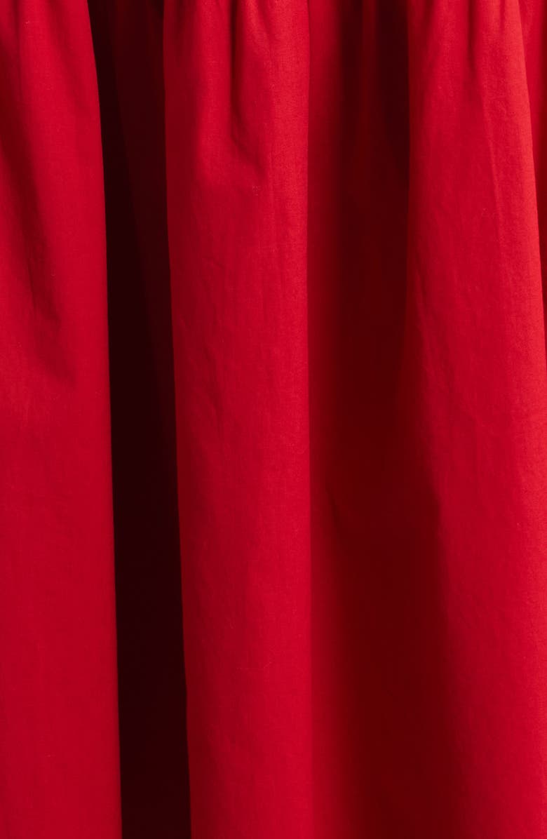 DÔEN Clover Organic Cotton Poplin Tiered Sundress, Alternate, color, Deep Tomato