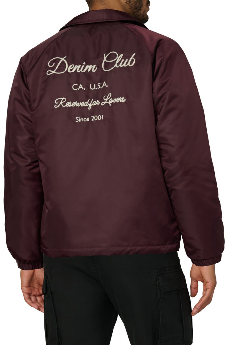 Satine Coach Jacket, Alternate, color, WINE