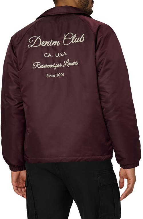 Joe's Satine Coach Jacket In Burgundy