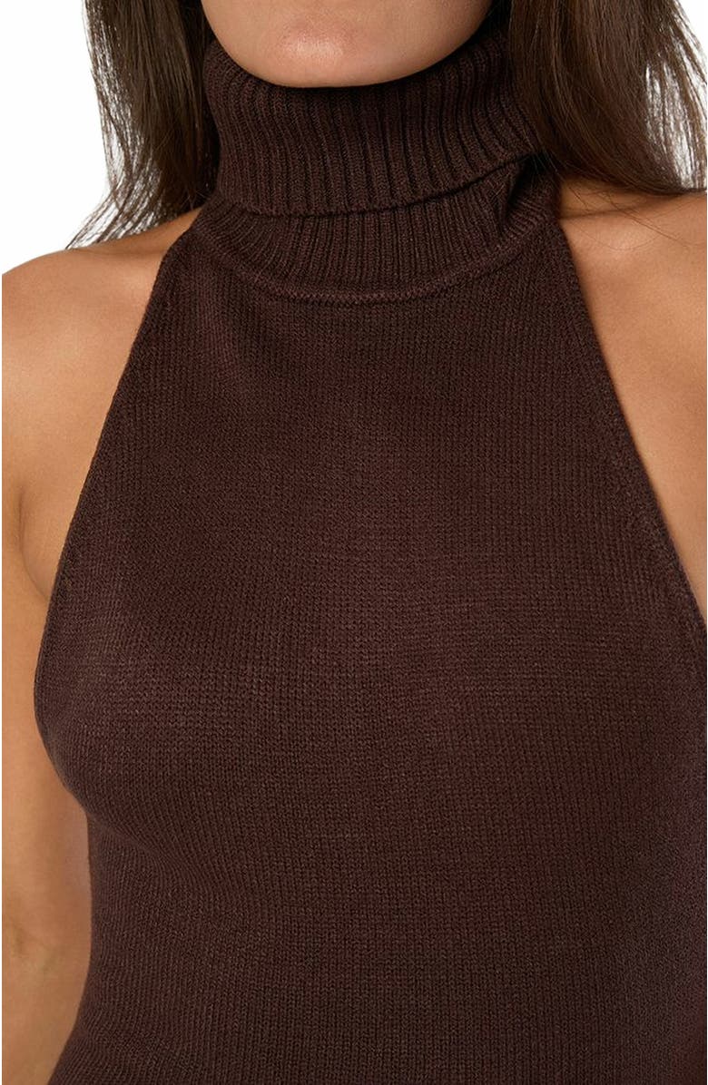 WeWoreWhat Open Back Halter Maxi Dress, Alternate, color, Brown