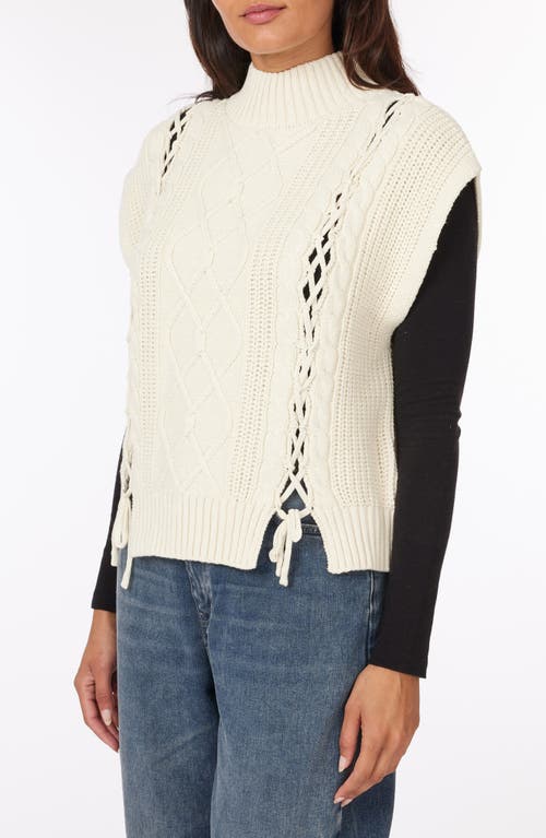 Scotch & Soda Cable Stitch Turtleneck Sweater In Soft Ice