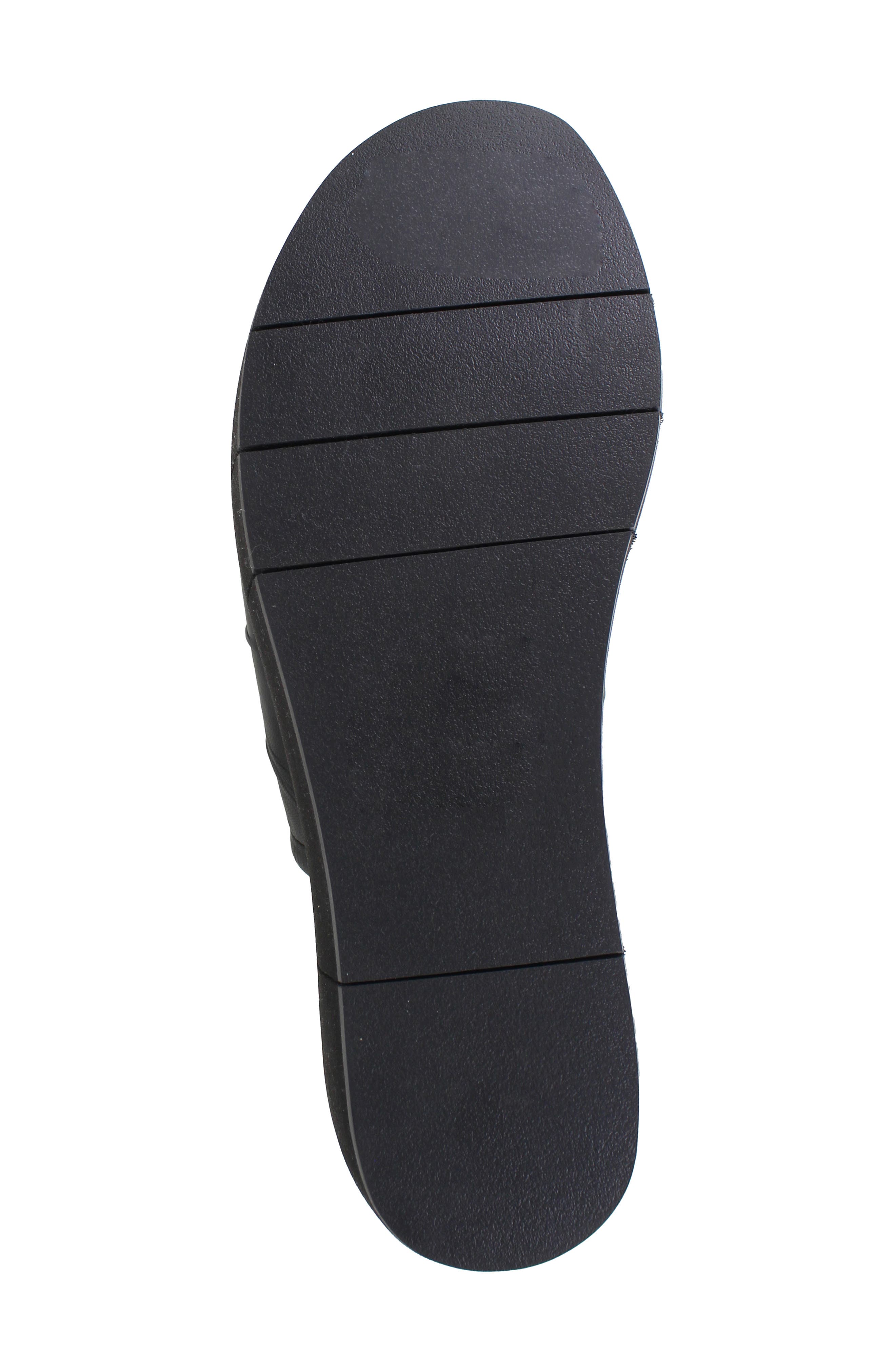 National Comfort Kayci Scrunched Platform Slide Sandal, Alternate, color, Black Leather