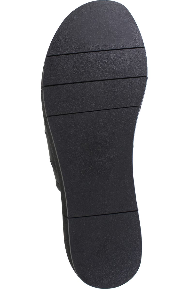 National Comfort Kayci Scrunched Platform Slide Sandal, Alternate, color, Black Leather