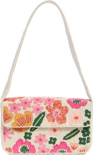 Collection XIIX Beaded Pop Floral Shoulder Bag