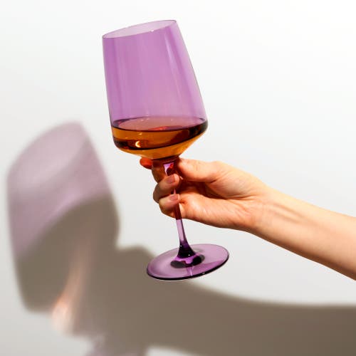 Viski Reserve Nouveau Crystal Wine Glasses Set Of 4 In Multi