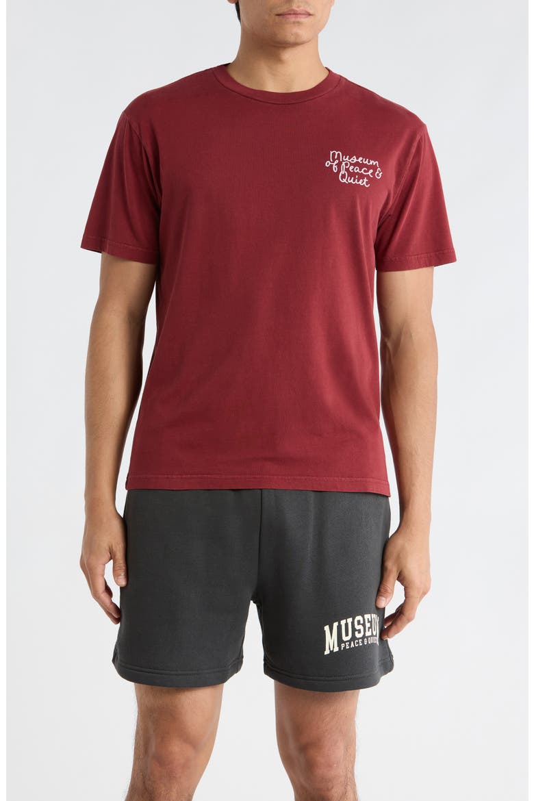 Scribble Cotton Graphic T-Shirt, Main, color, BURGUNDY