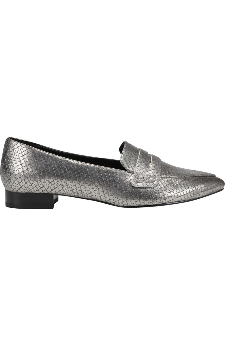 Marc Fisher Feud Pointed Toe Embossed Loafer, Alternate, color,