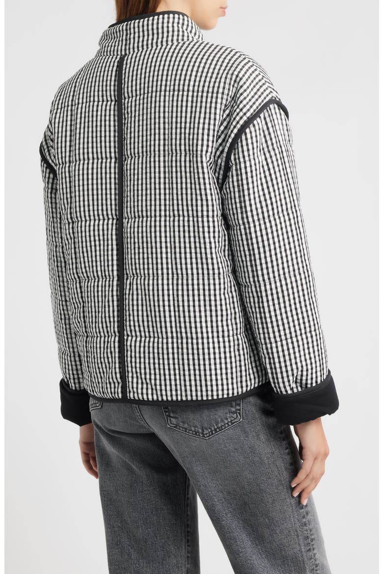 Quilted Jacket, Alternate, color, BLACK WHITE GINGHAM