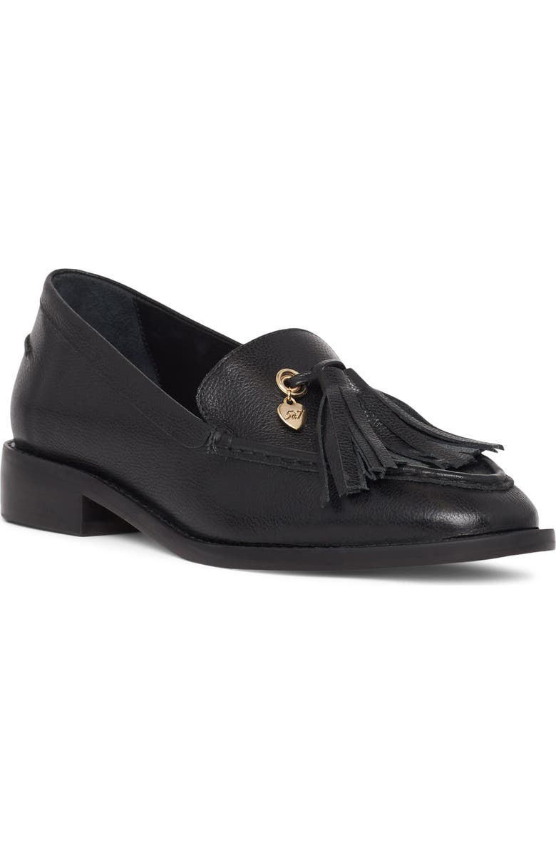 Cinq à Sept Remi Tassel Leather Loafer, Main, color, Black