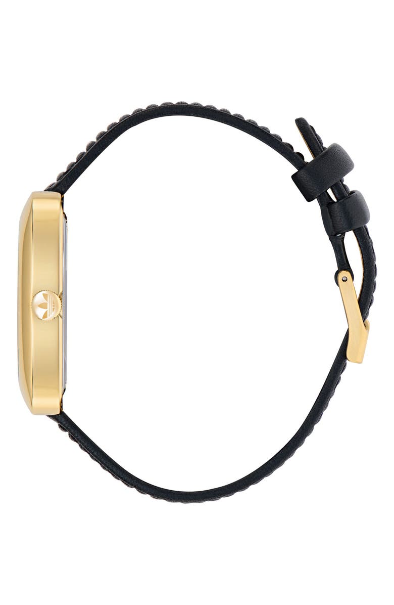 adidas Retro Wave One Leather Strap Watch, 37mm, Alternate, color,