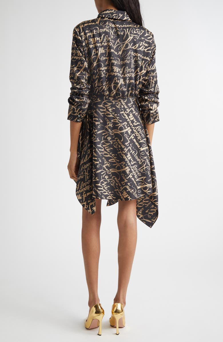 Cinq à Sept Love Journal Jacey Long Sleeve Shirtdress, Alternate, color, Black/ Khaki