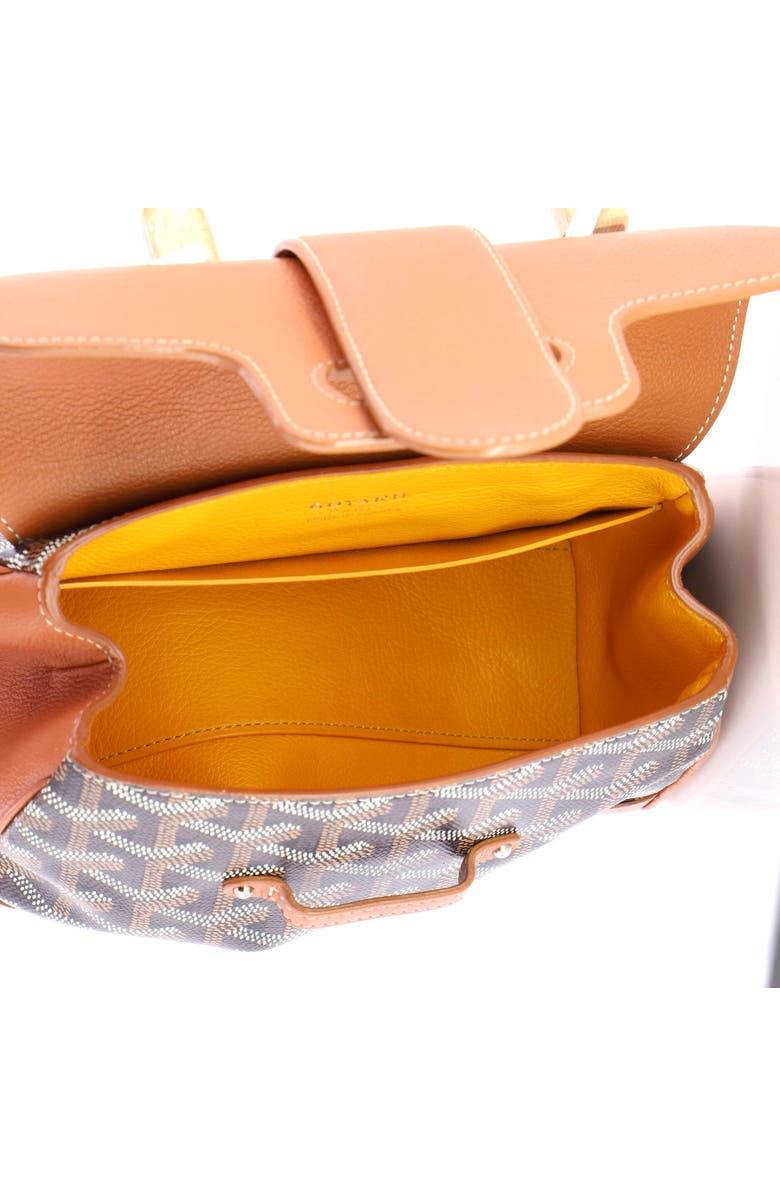 Pre-Owned Goyard Saigon Top Handle Bag Coated Canvas with Leather Mini, Alternate, color, Brown