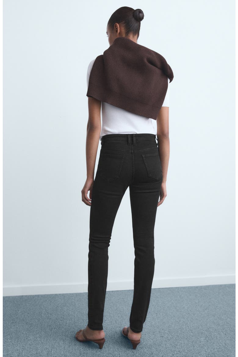 Mid Rise Skinny Jeans, Alternate, color, BLACK DENIM