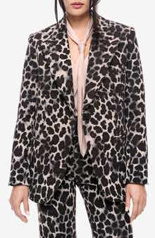 Smythe Leopard Jacquard Cotton Blend Blazer