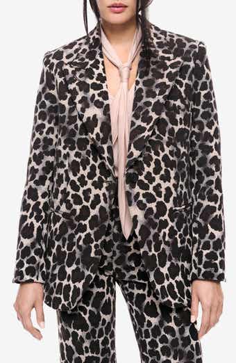 Smythe Leopard Jacquard Cotton Blend Blazer