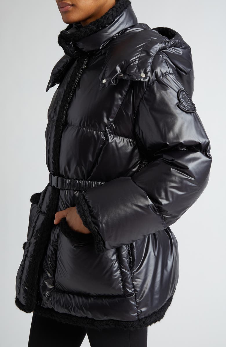 Moncler Corneille Hooded Quilted Down Puffer Jacket with Removable Hood, Alternate, color, 