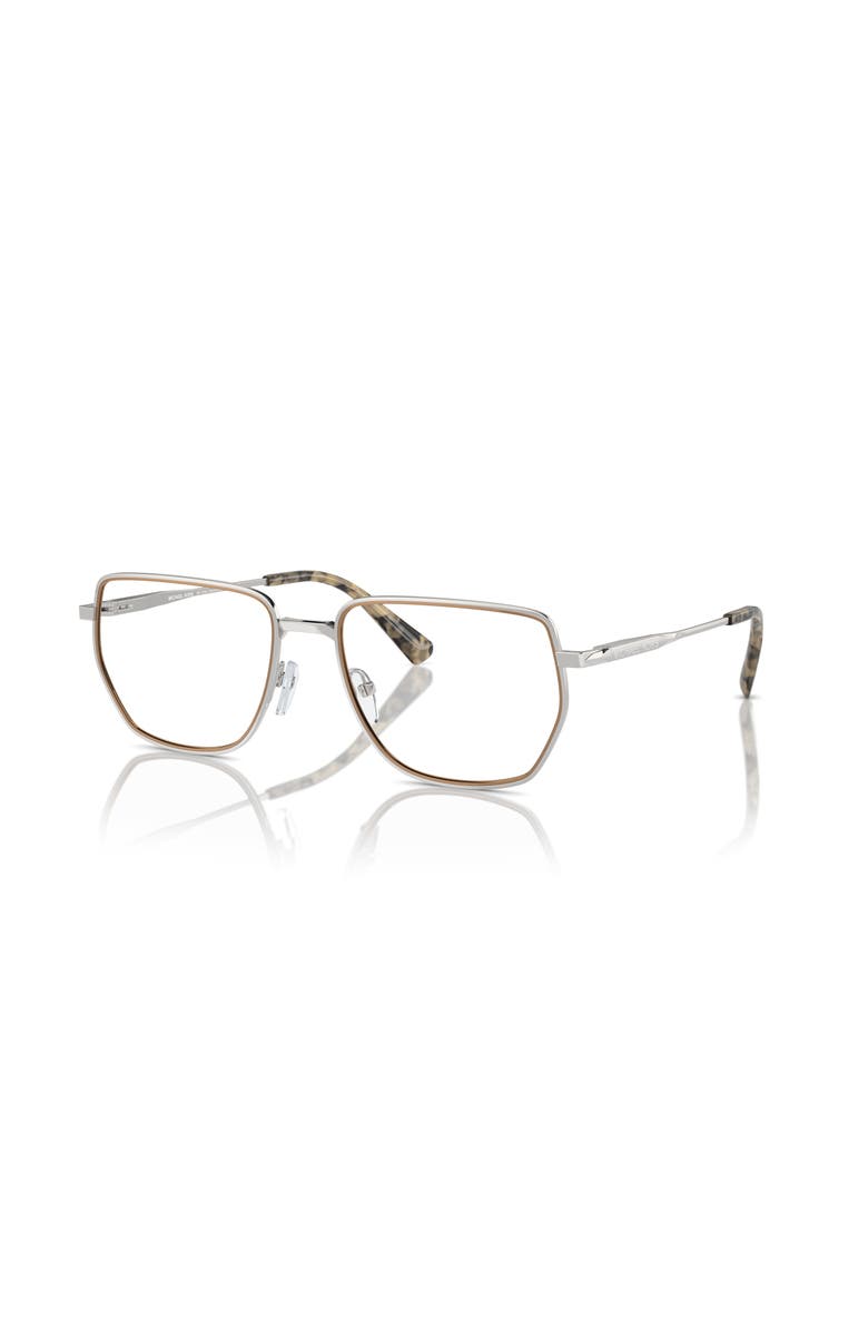 Michael Kors 56mm Irregular optical glasses, Main, color, Silver