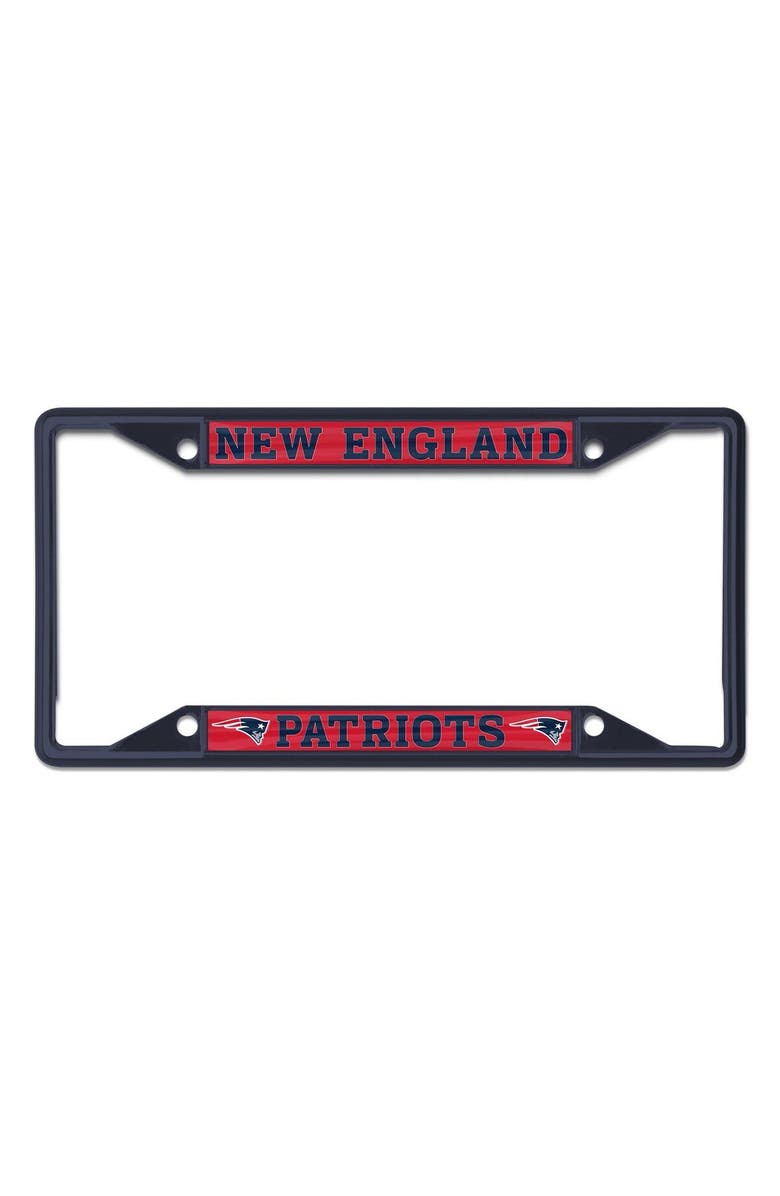 WINCRAFT New England Patriots Chrome Color License Plate Frame, Main, color,