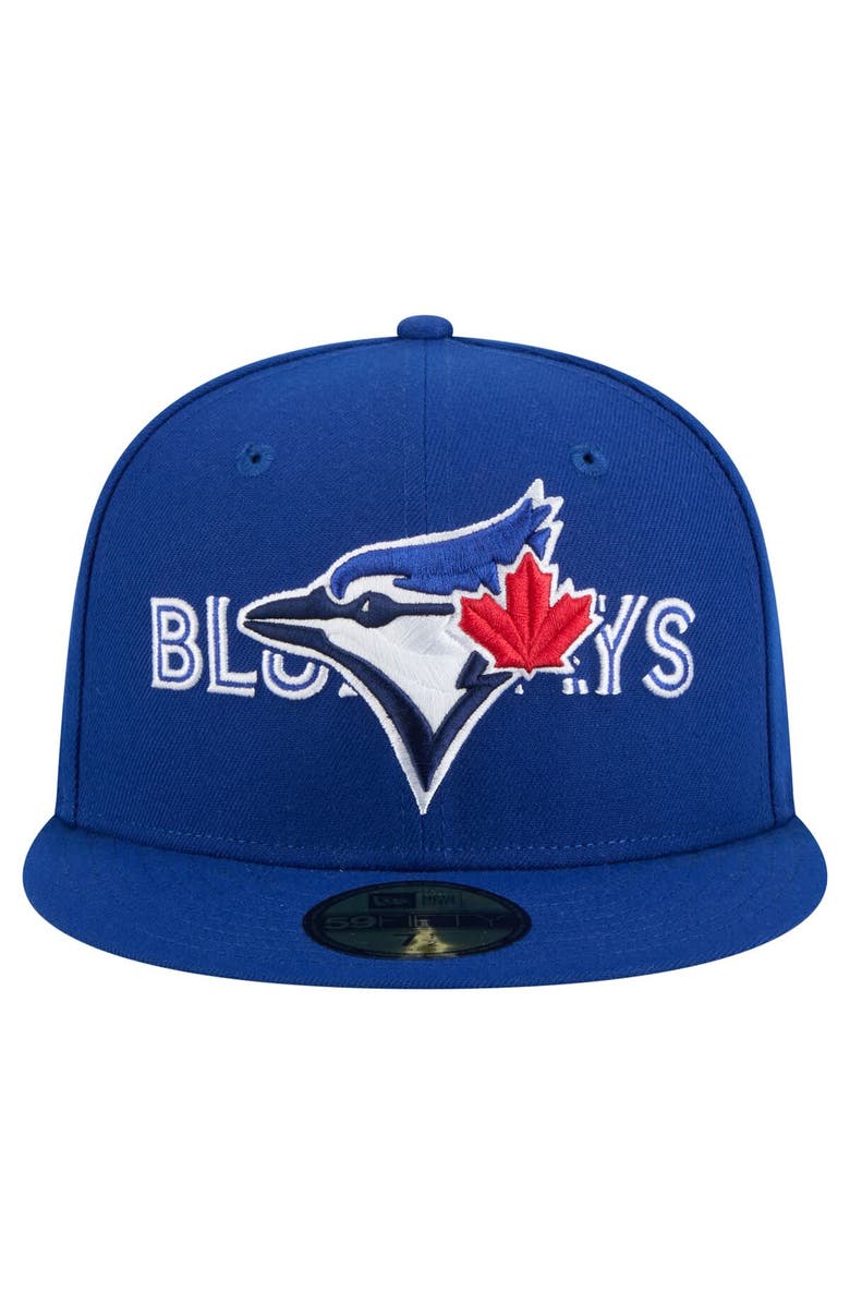 New Era Men's New Era Royal Toronto Blue Jays Overlap 59FIFTY Fitted Hat, Alternate, color, 