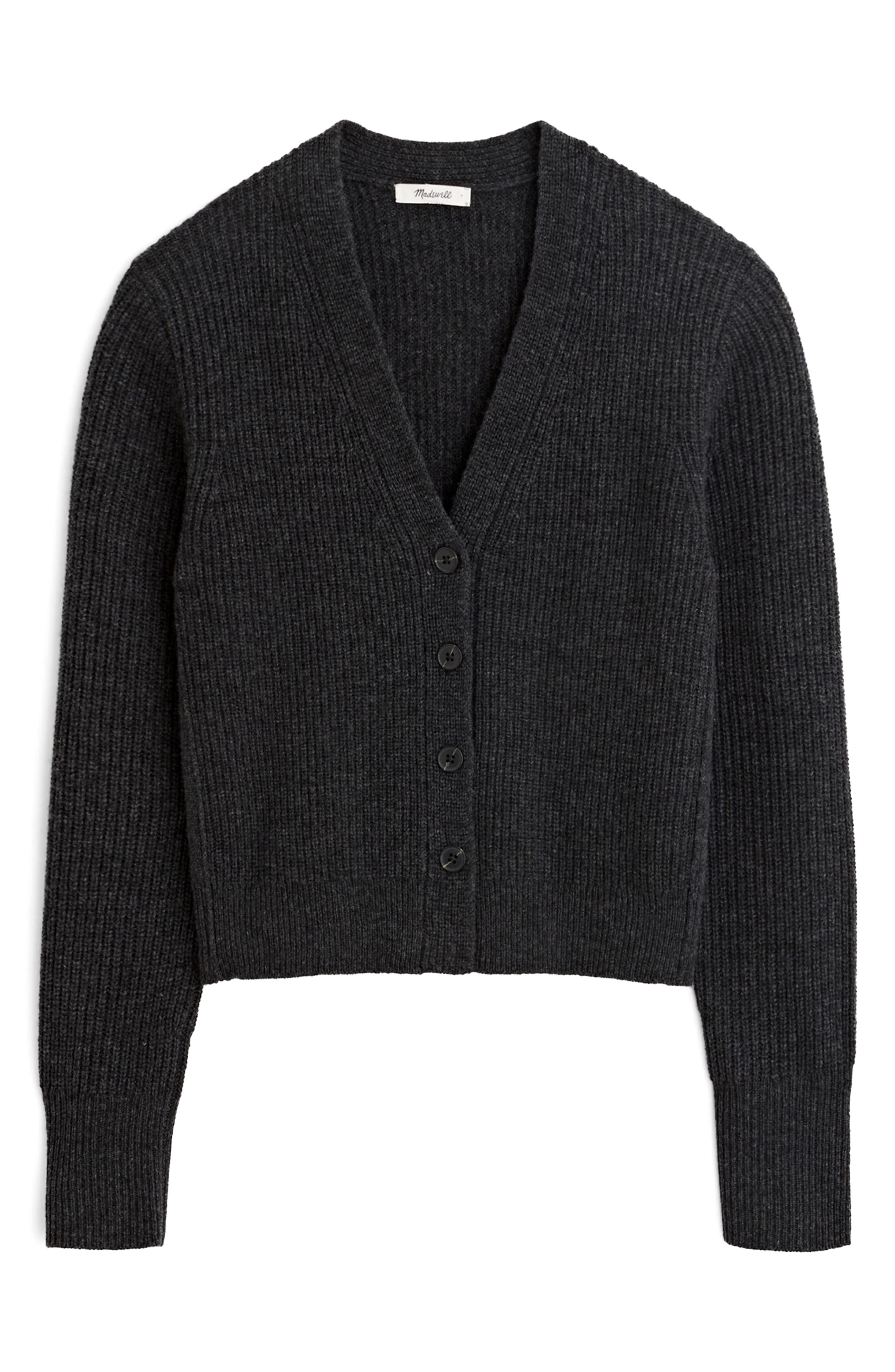 Madewell SoftWool Shrunken V-Neck Cardigan