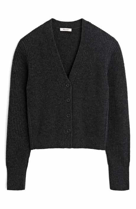 Madewell SoftWool Shrunken V-Neck Cardigan