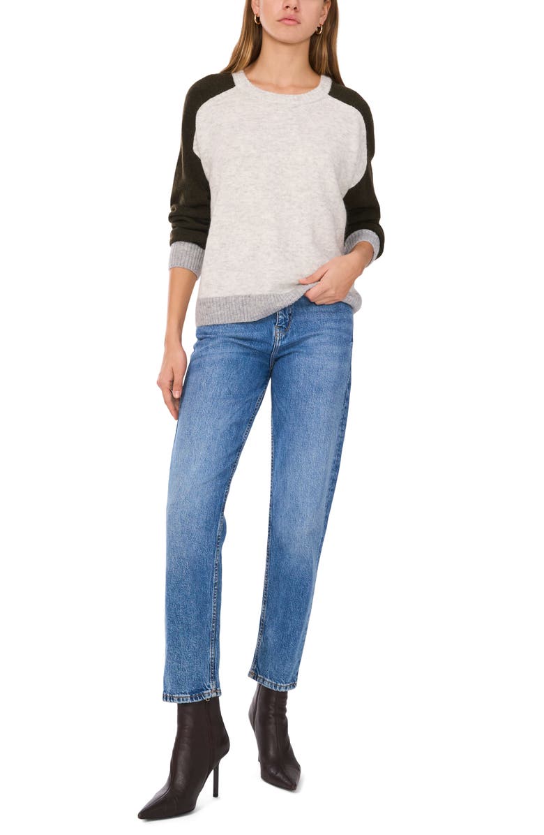 Vince Camuto Colorblock Raglan Sleeve Sweater, Alternate, color, 