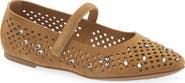 Pedro Garcia Anica Crystal Perforated Mary Jane Flat