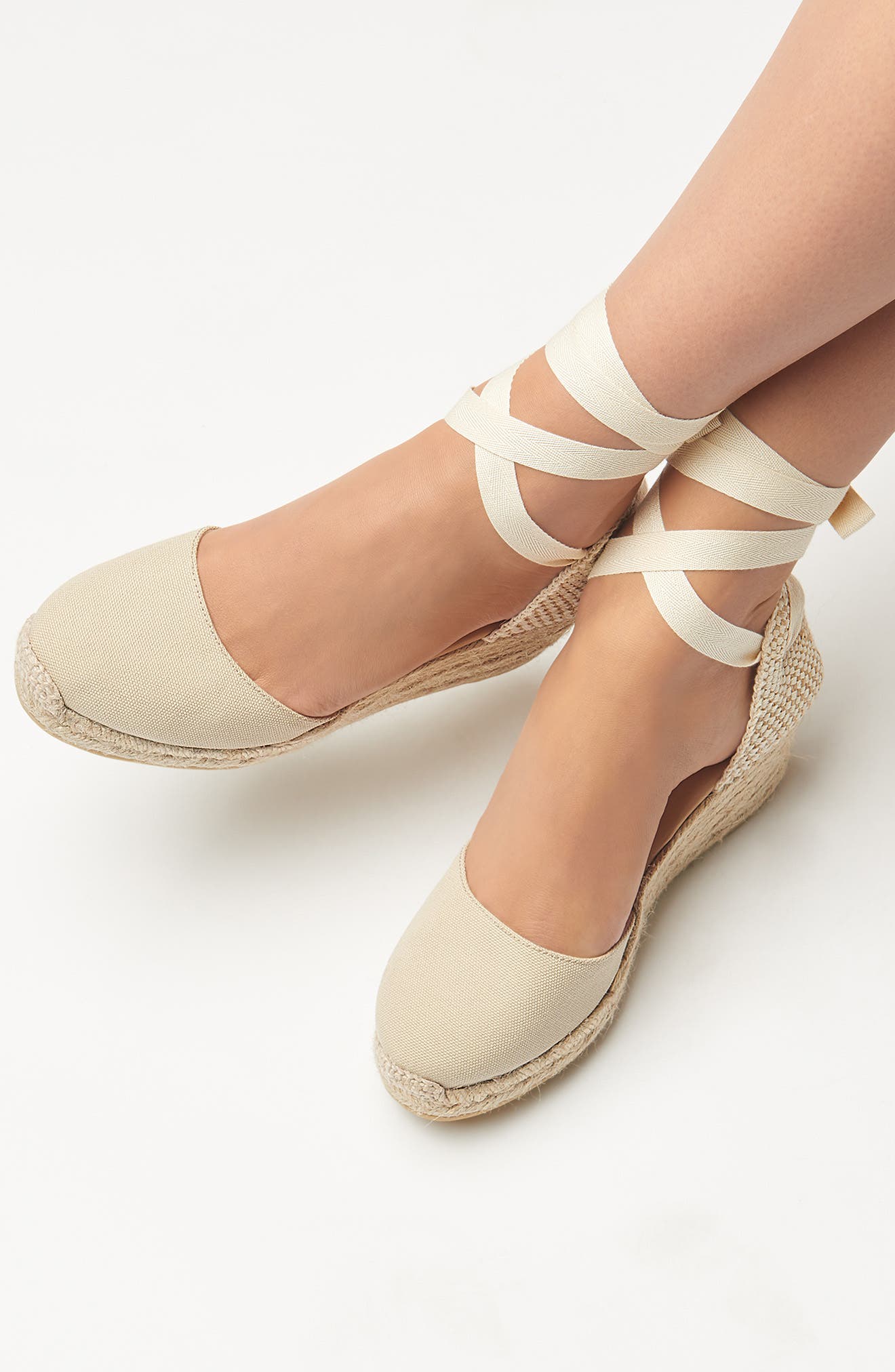 LK Bennett Maureene Closed Toe Platform Espadrille Sandal, Alternate, color, Natural-Sand