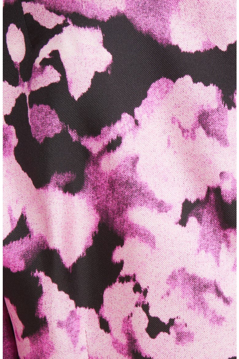 Diana Floral Contrast Silk Twill Dress, Alternate, color, DESSIN B 976