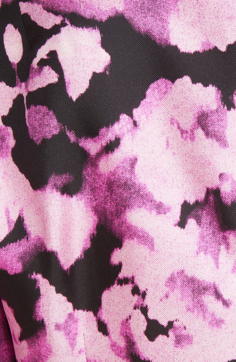 Dries Van Noten Diana Floral Contrast Silk Twill Dress, Alternate, color,