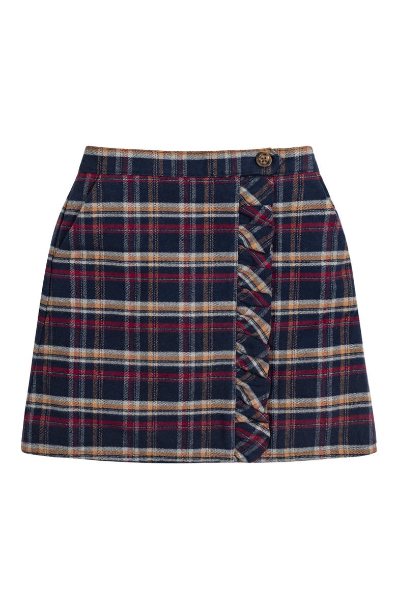 Hope & Henry Girls' Flannel Ruffle Skirt, Toddler, Alternate, color, 