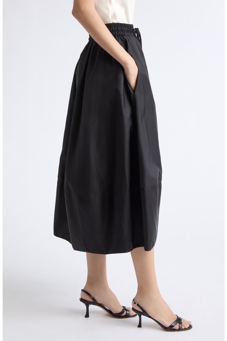 Sirani Nylon Midi Skirt, Alternate, color, BLACK