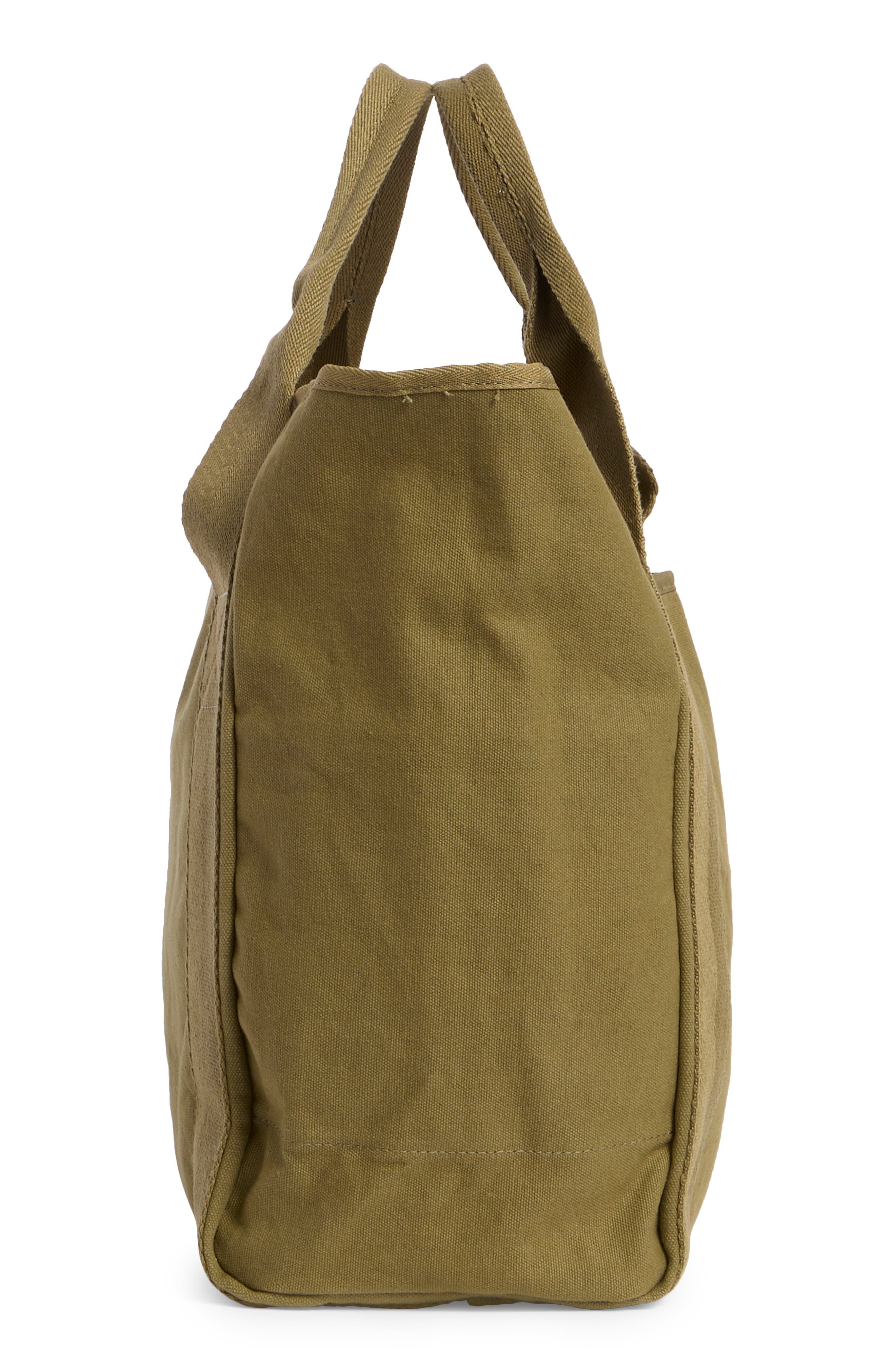 New Amsterdam Leatherworks Liliana Canvas Tote Bag, Alternate, color, Olive