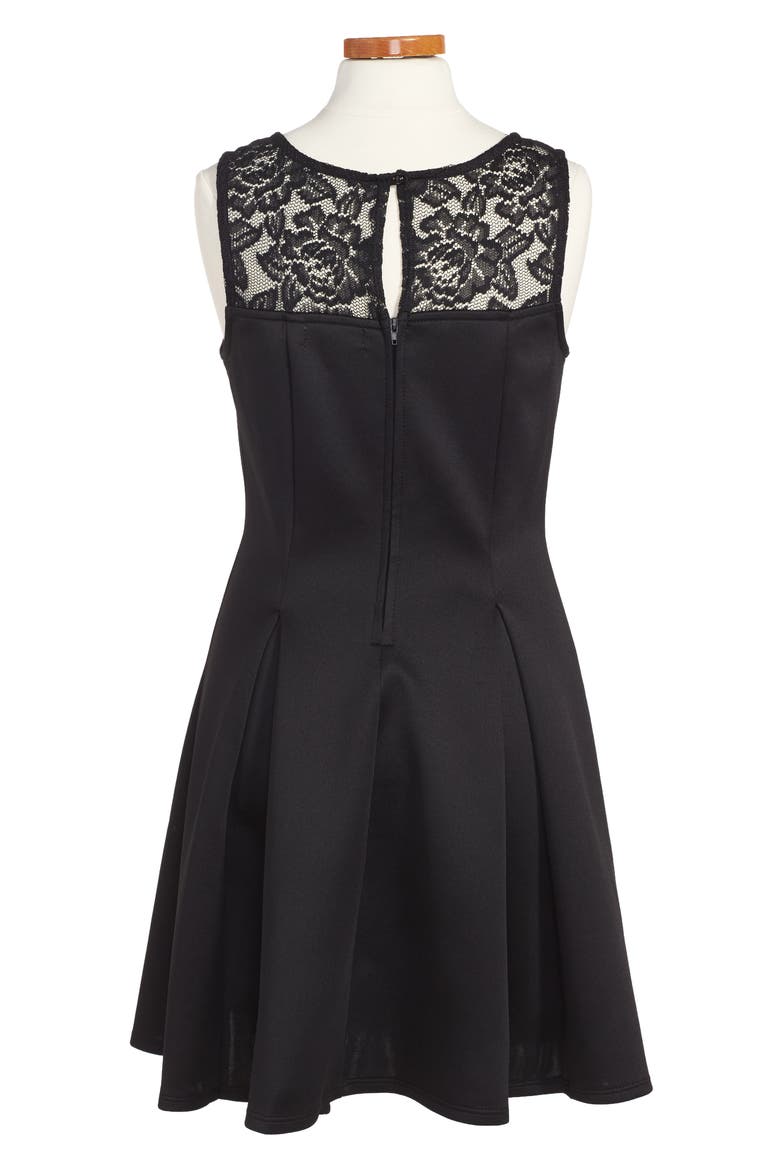 Pleated Dress, Alternate, color, BLACK