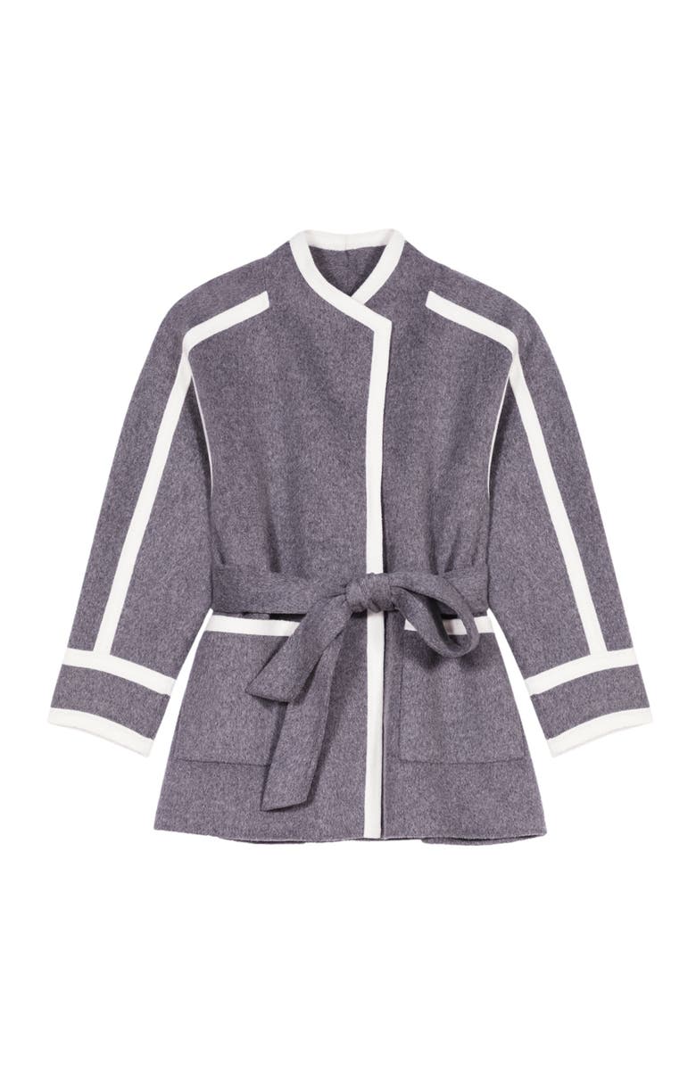 maje Short two-tone coat, Alternate, color, 