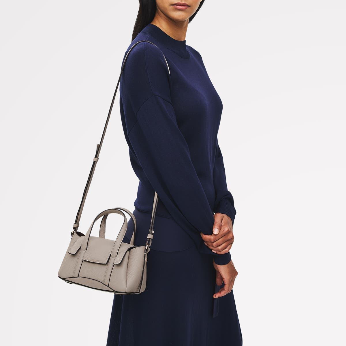 The Chancery Small Flapover Satchel Bag, Alternate, color, Porcini
