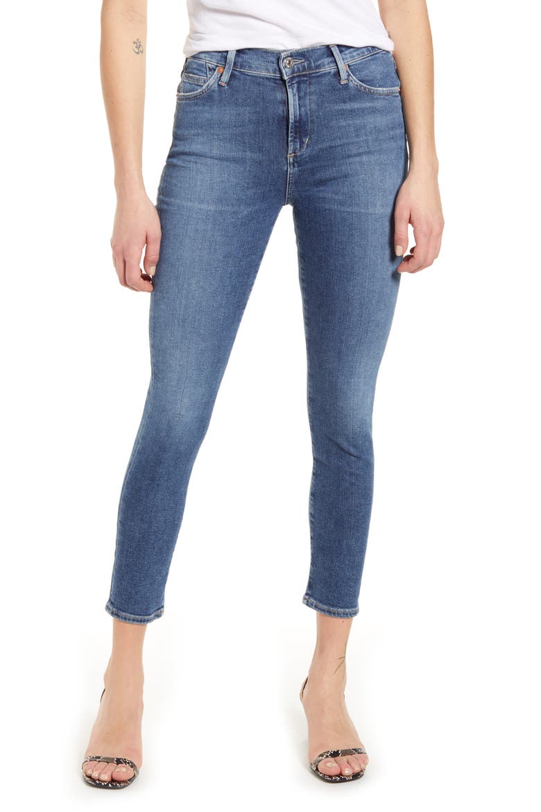 Rocket High Waist Crop Skinny Jeans, Main, color, STORY
