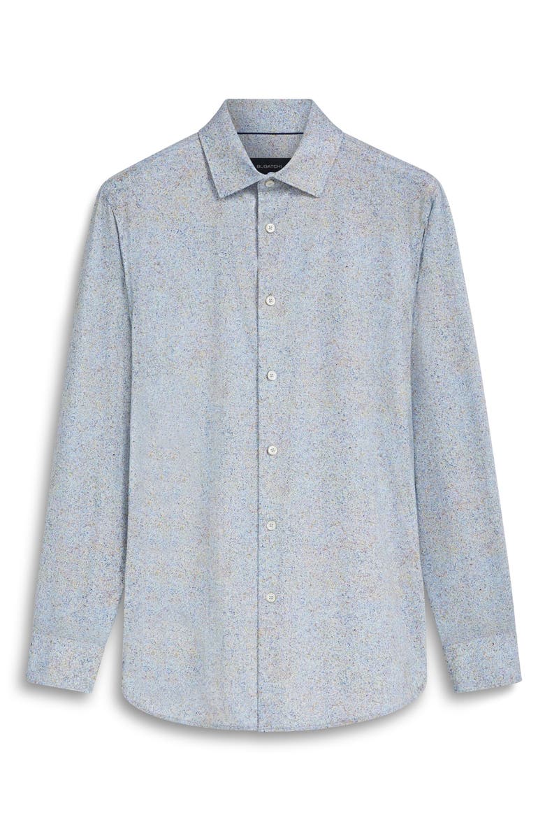 Bugatchi James OoohCotton<sup>®</sup> Marble Print Button-Up Shirt, Alternate, color, Night-Blue