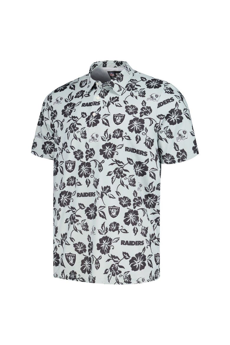 Men's Reyn Spooner Silver Las Vegas Raiders Pua Performance Polo, Alternate, color, Silver