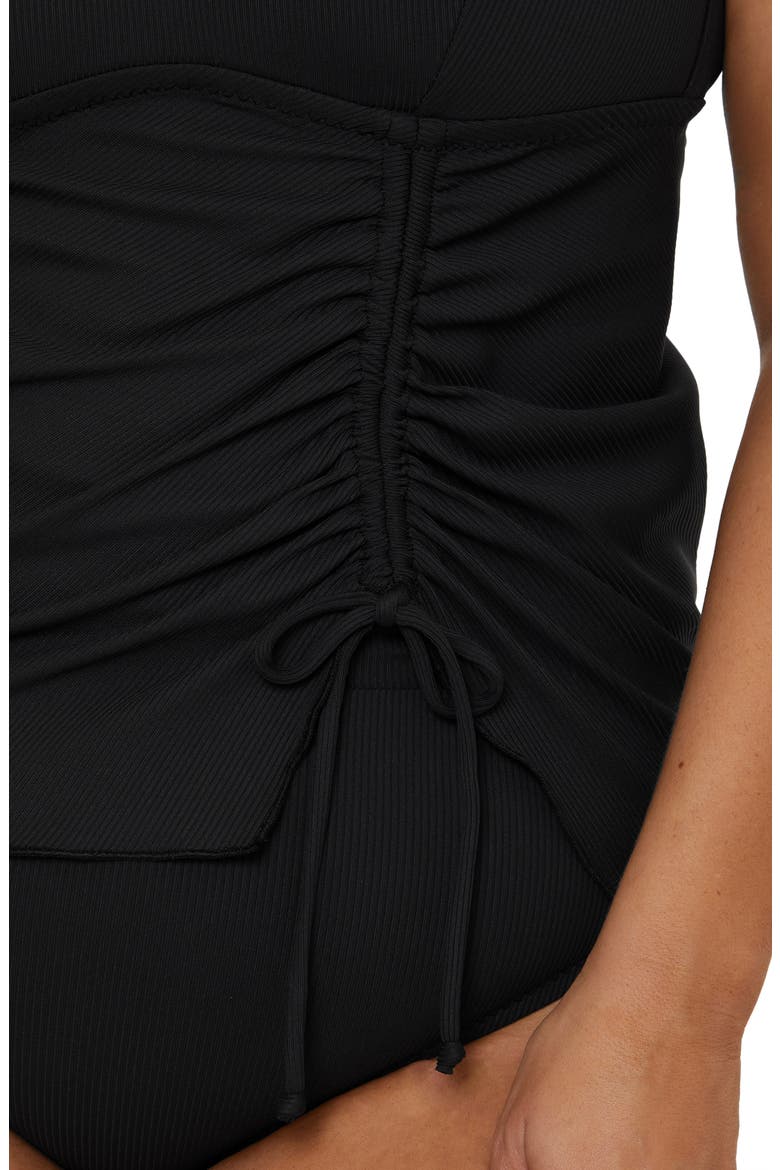 Modern Edge Rib Tankini, Alternate, color, BLACK