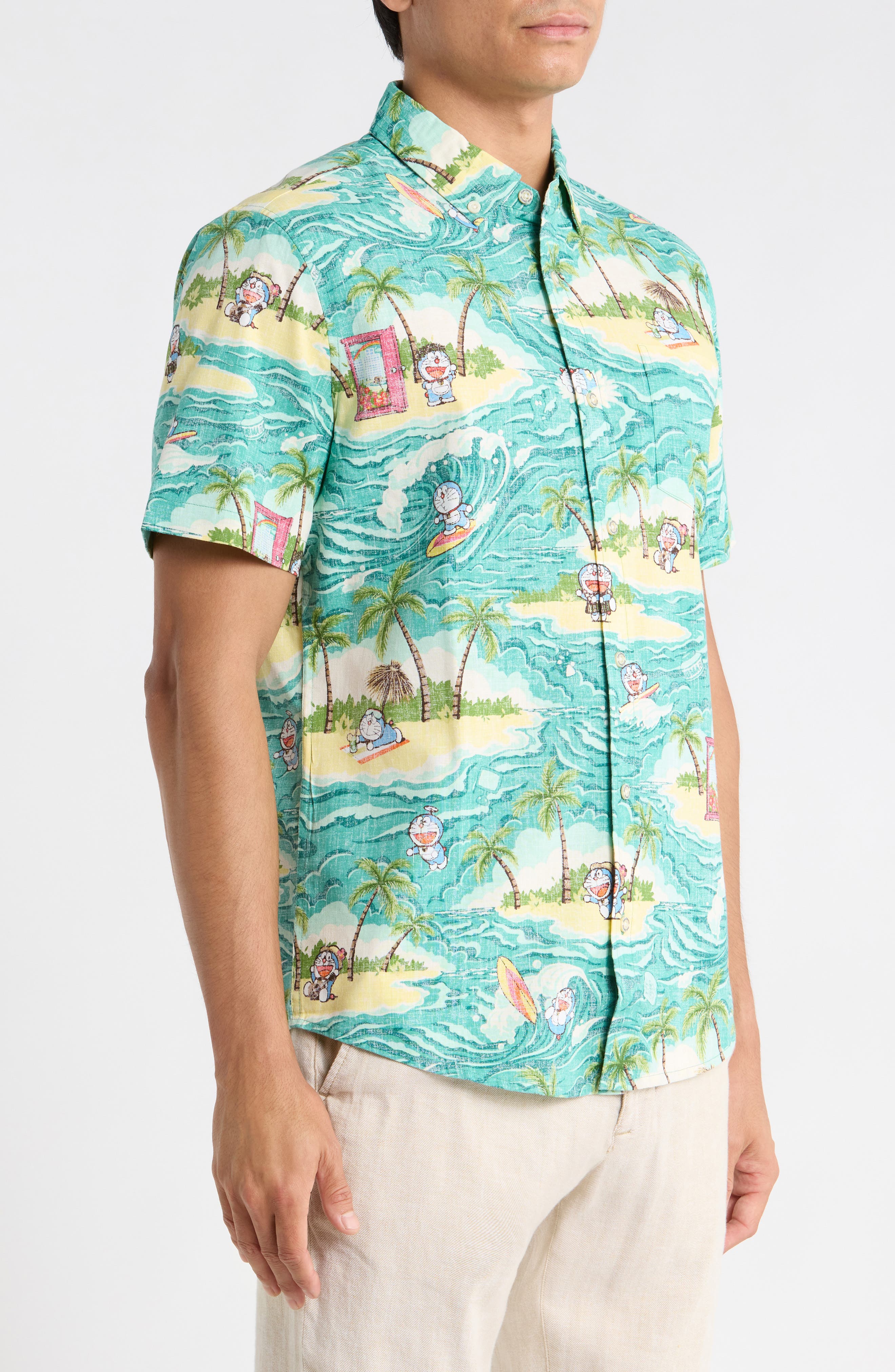 Reyn Spooner Aloha Doraemon Button-Down Shirt (Men) | Nordstrom