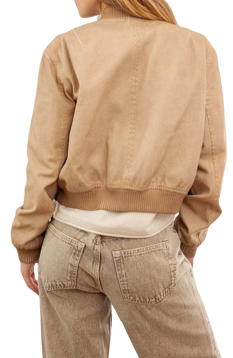 Blu Pepper Cotton Twill Bomber Jacket, Alternate, color, 